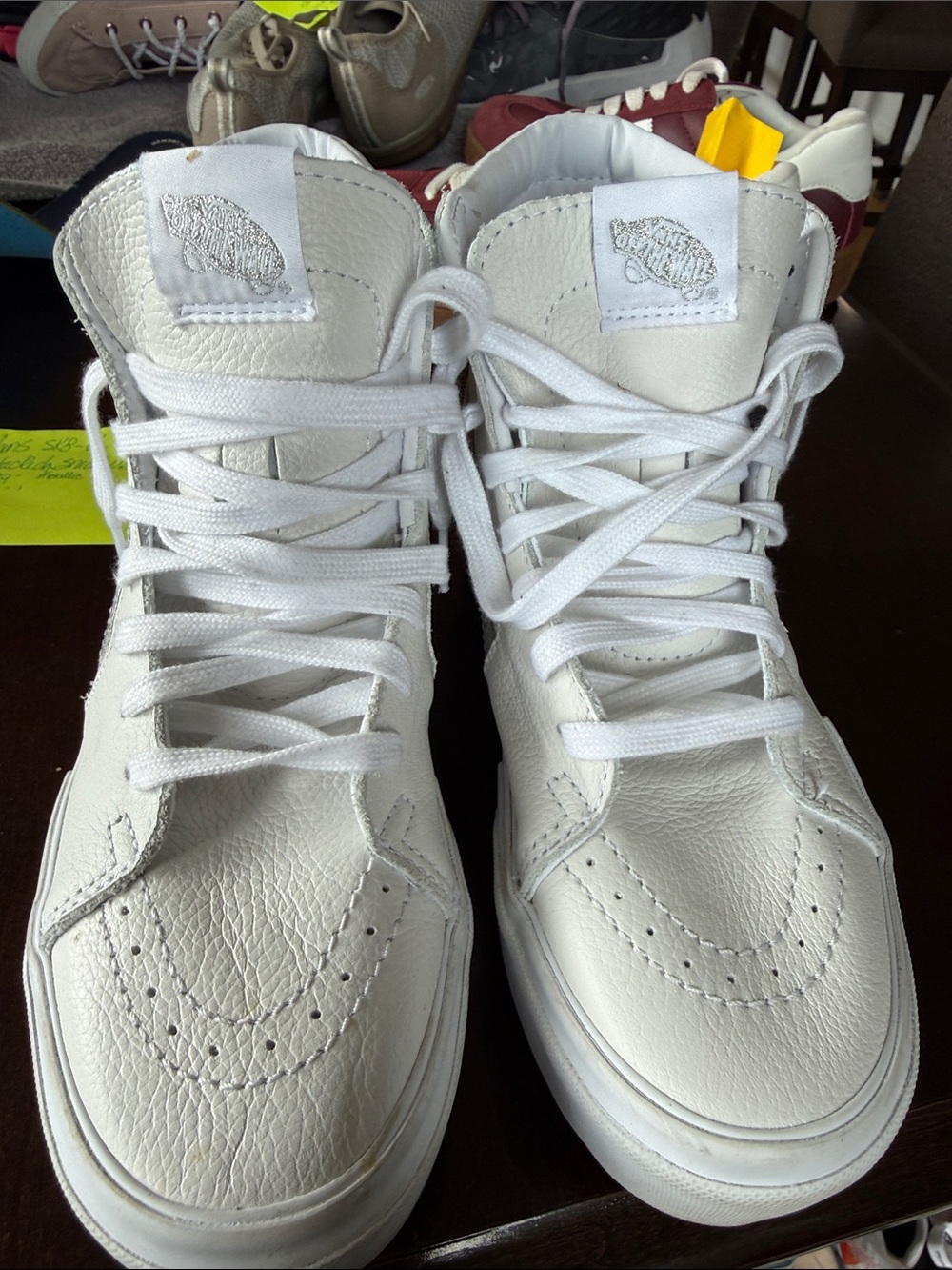 All-White High-Top Sneakers